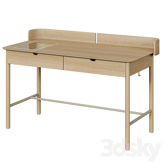 Desk IKEA RIDSPÖ 3DS Max Model - thumbnail 2