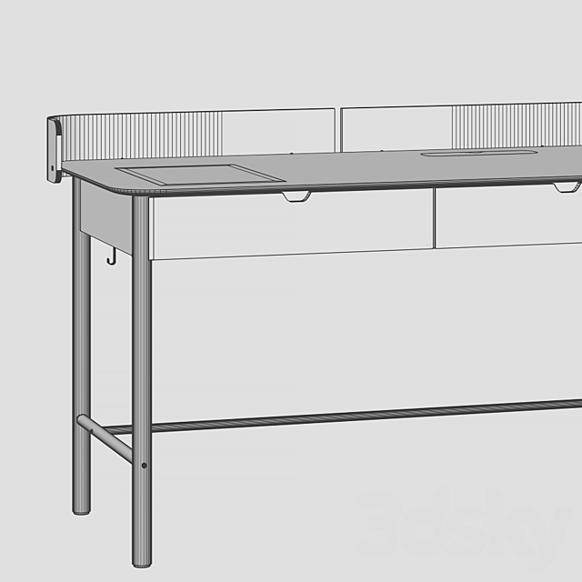 Desk IKEA RIDSPÖ 3DS Max Model - thumbnail 6