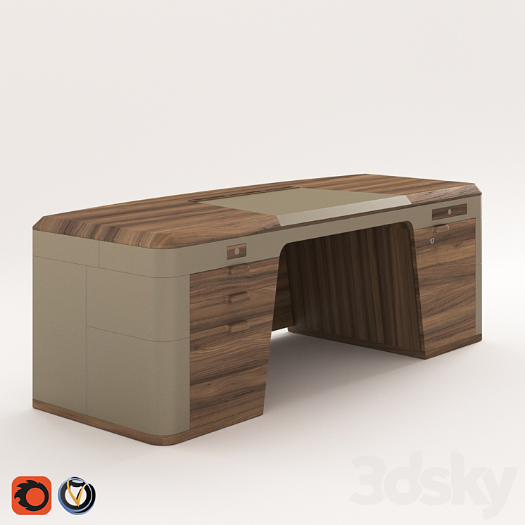 Desk Porada Flavio 3DS Max - thumbnail 2