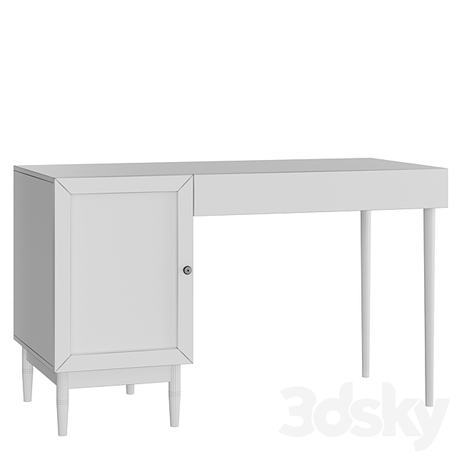 Desk Roshal-2 Wood 3DS Max Model - thumbnail 3