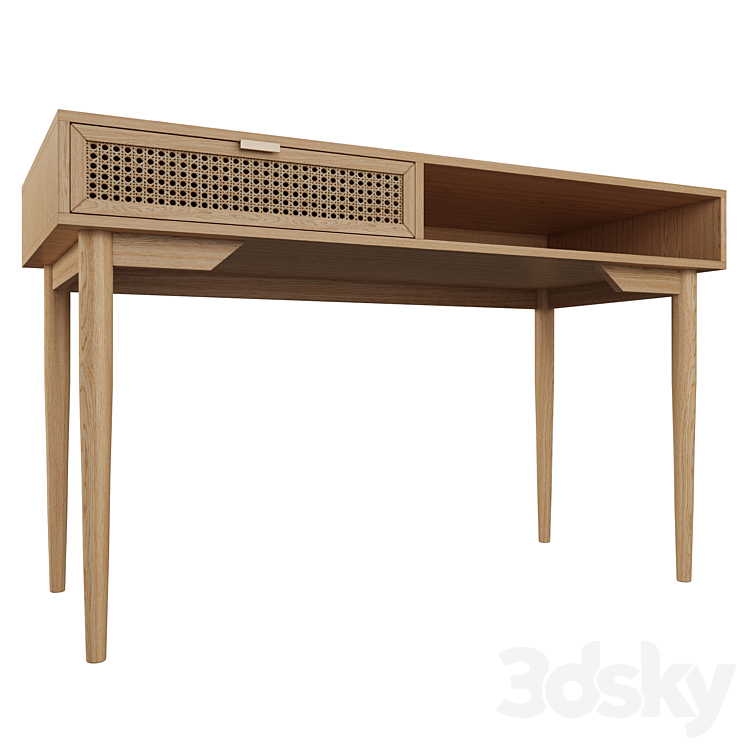 Desk Scoubi La Redoute 3DS Max Model - thumbnail 2