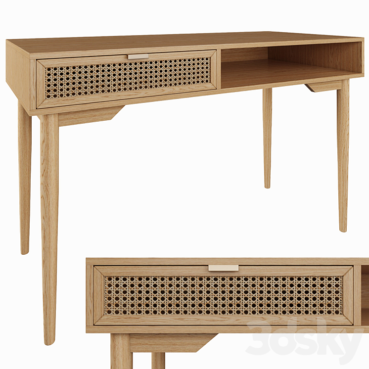 Desk Scoubi La Redoute 3DS Max Model - thumbnail 3