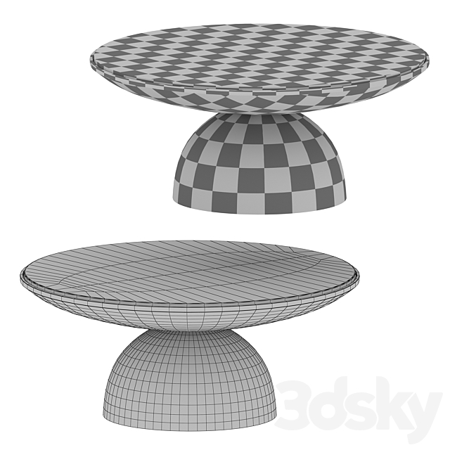 Dev Coffee Table (Crate and Barrel) 3DS Max Model - thumbnail 5