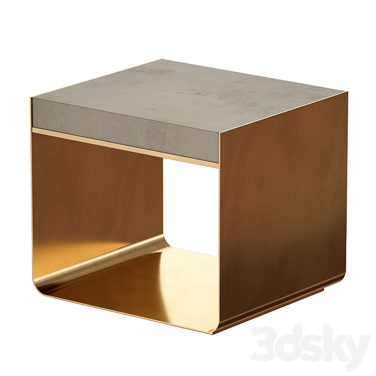 Dexter Concrete Top End Table (Crate and Barrel) 3DS Max - thumbnail 1