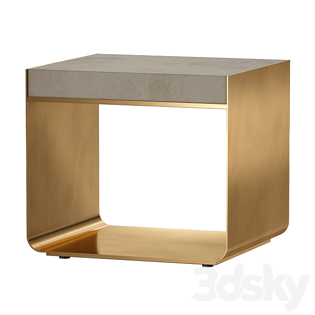 Dexter Concrete Top End Table (Crate and Barrel) 3DSMax File - thumbnail 4