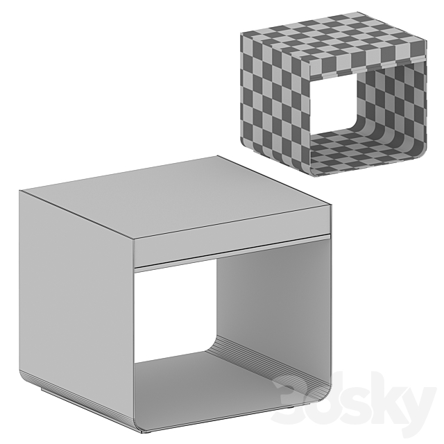 Dexter Concrete Top End Table (Crate and Barrel) 3DSMax File - thumbnail 5