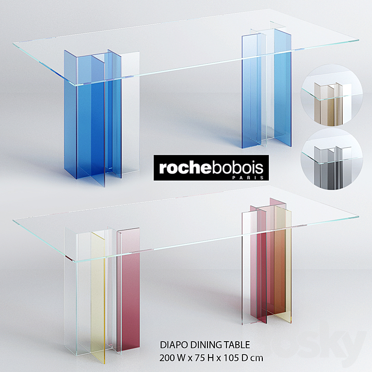 Diapo Table – Roche Bobois 3DS Max Model - thumbnail 3