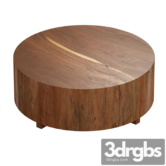 Dillon natural yukas round wood coffee table (crate and barrel) - thumbnail 1