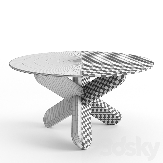 Ding Table by Normann Copenhagen 3DS Max Model - thumbnail 3