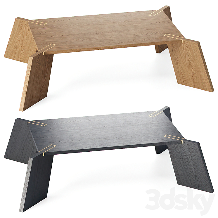 Dingo restaurant modern table \/ Wooden restaurant table 3DS Max Model - thumbnail 1