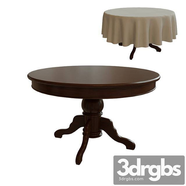 Dining table  01 2 3dsmax Download - thumbnail 1