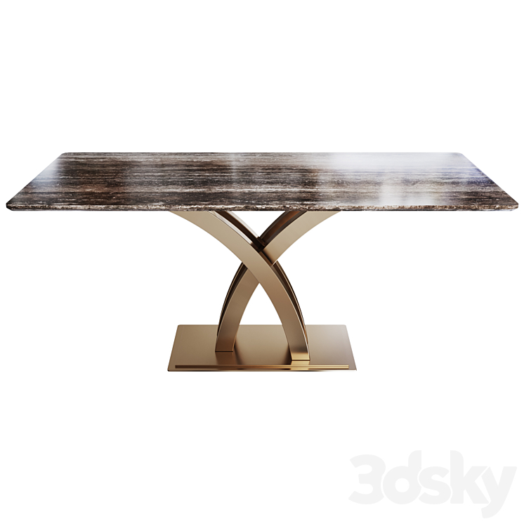 Dining table ANNASOLE 3DS Max Model - thumbnail 2