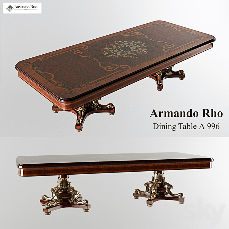 Dining table Armando Rho A996 3DS Max - thumbnail 1