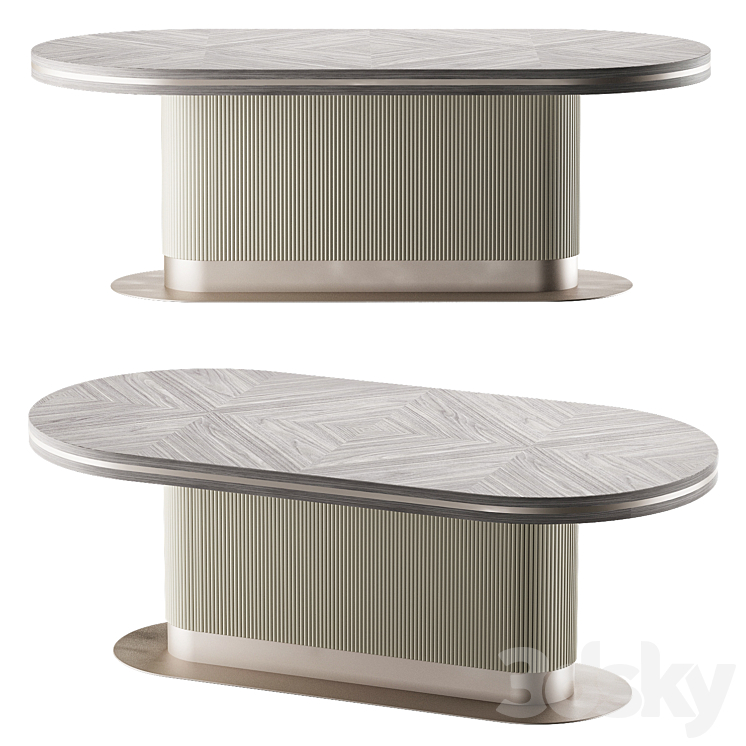 dining table CIPRIANI 3DS Max Model - thumbnail 1