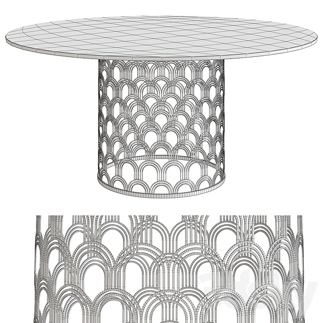 Dining table Cosmos 3DSMax File - thumbnail 2