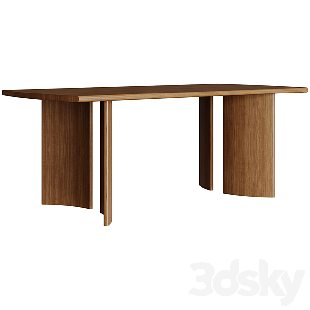 Dining Table Crest Table 3ds Max - thumbnail 1