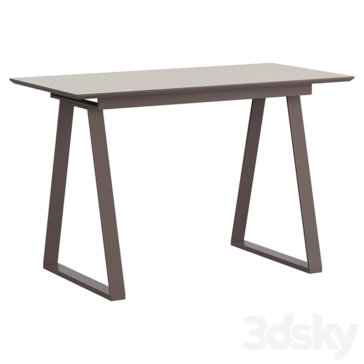 Dining table Detroit folding 120-160 * 80 beige 3DS Max - thumbnail 1