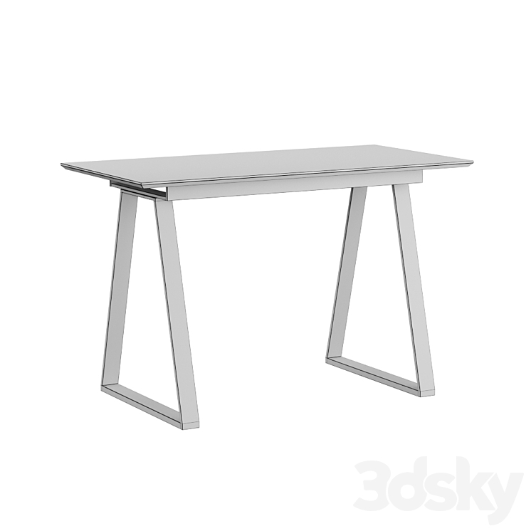 Dining table Detroit folding 120-160 * 80 beige 3DS Max - thumbnail 2