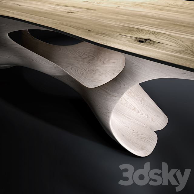 Dining table Erosion II 3DS Max Model - thumbnail 2