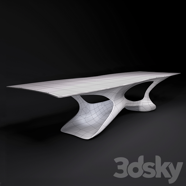 Dining table Erosion II 3DS Max Model - thumbnail 3