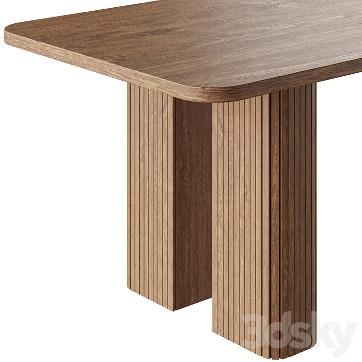 Dining table for 6\/8 persons Lazar 3DS Max - thumbnail 2