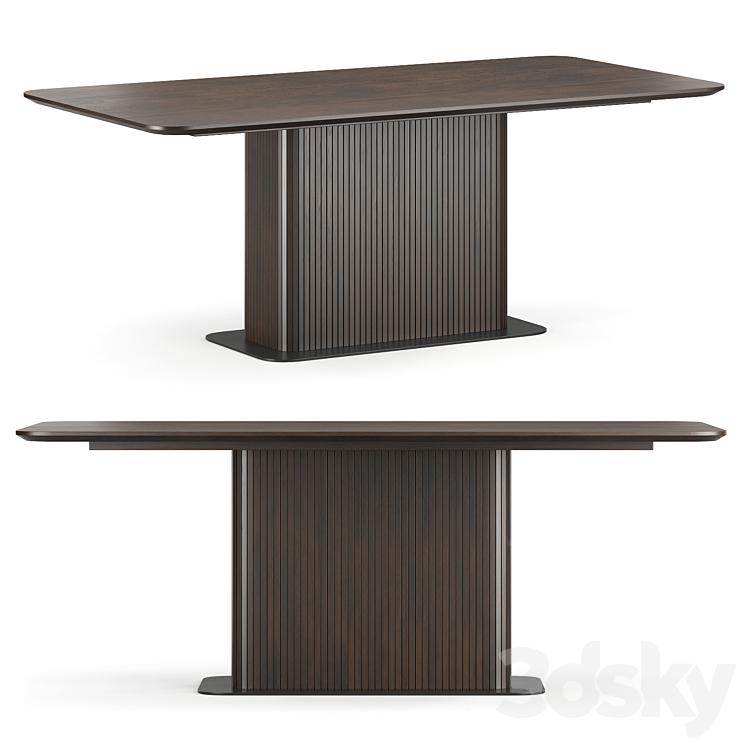 Dining table Glide rectangular Dantone Home 3DS Max - thumbnail 1