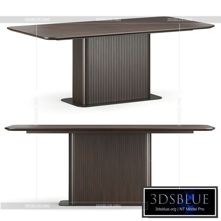 Dining table Glide rectangular Dantone Home 3DS Max - thumbnail 3