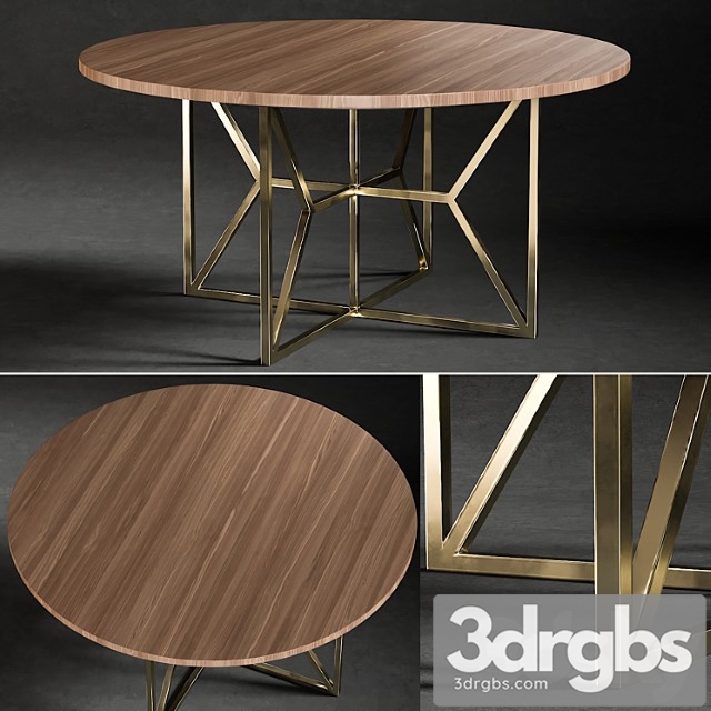 Dining table hayes acacia 2 3dsmax Download - thumbnail 1