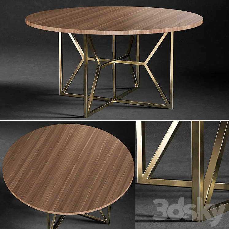 Dining Table Hayes Acacia 3DS Max - thumbnail 1