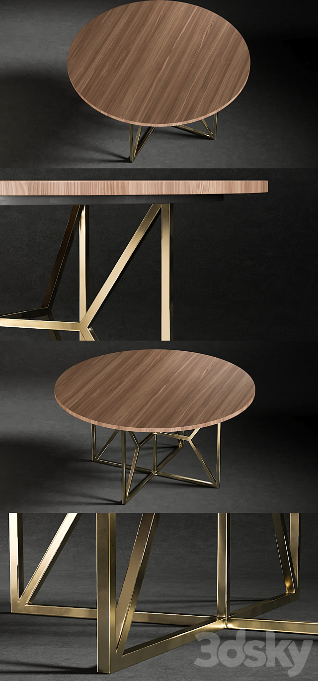 Dining Table Hayes Acacia 3DSMax File - thumbnail 2