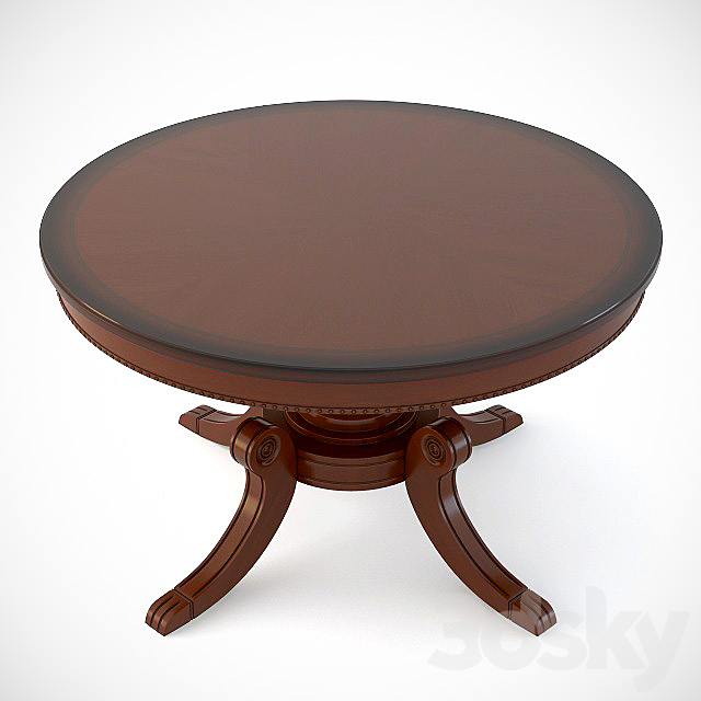 Dining table JF-886 3DS Max Model - thumbnail 2