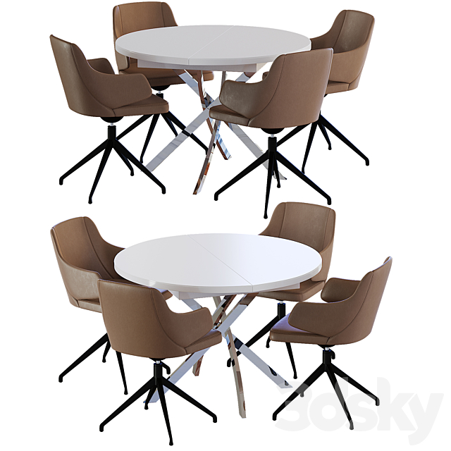 Dining table Kenner R 1100 3DS Max Model - thumbnail 2