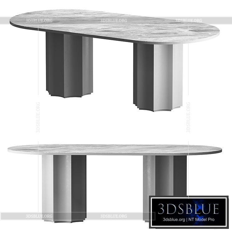 dining table Lunar mia casa 3DS Max - thumbnail 3