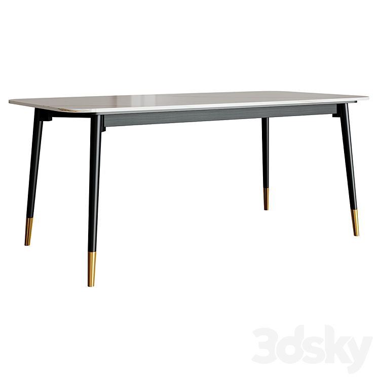 Dining table Malvern 3DS Max Model - thumbnail 3