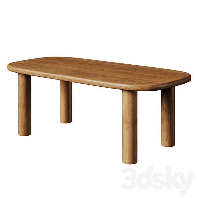 Dining table Muhly dining table 3ds Max - thumbnail 3