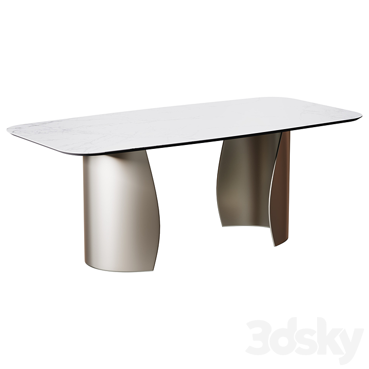 Dining table PIERRE 3DS Max Model - thumbnail 3