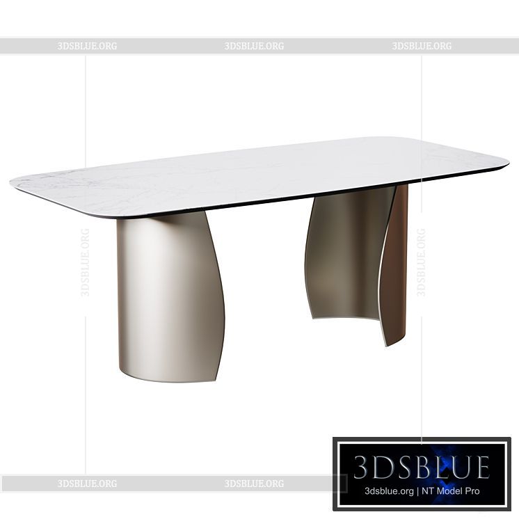 Dining table PIERRE 3DS Max - thumbnail 3