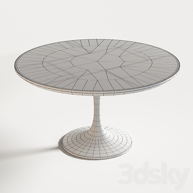 Dining Table Powell Tulip 3DSMax File - thumbnail 3