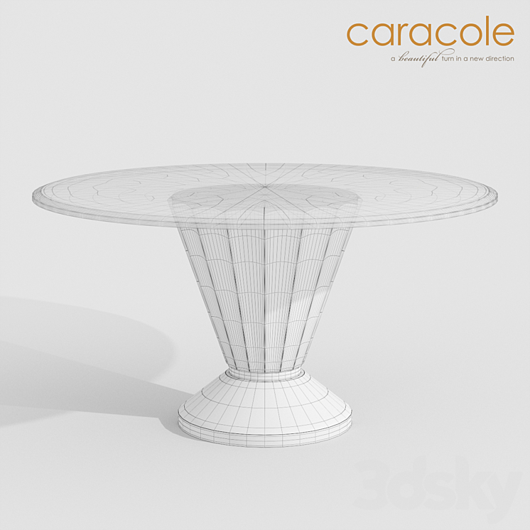 Dining table See Scallops Caracole 3DS Max - thumbnail 2