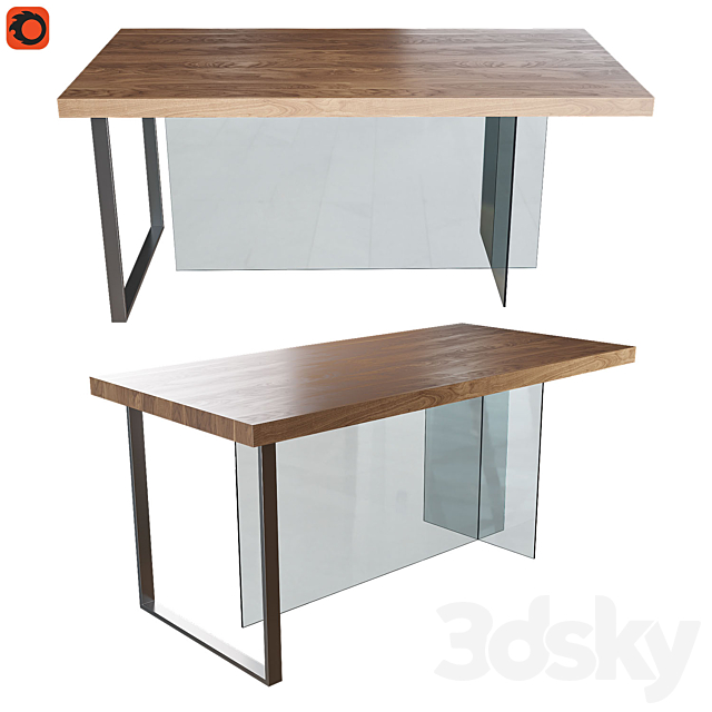 Dining table set 3DSMax File - thumbnail 2