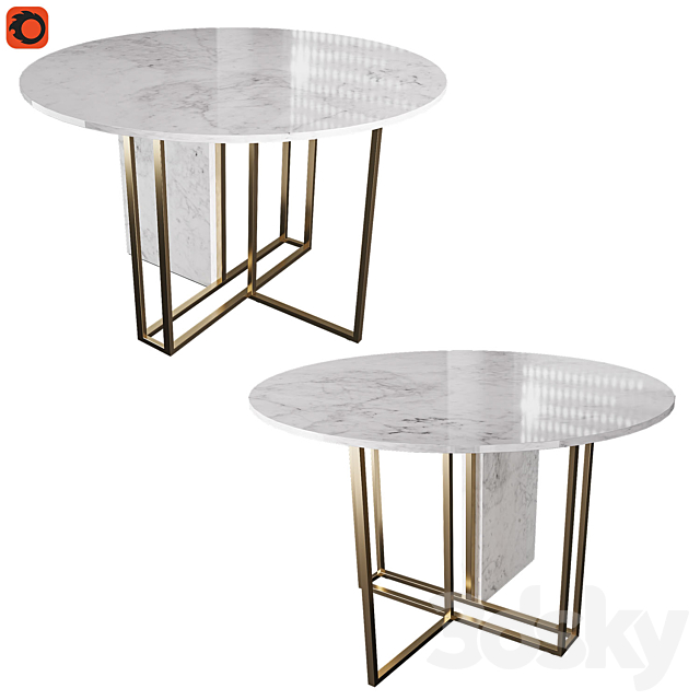 Dining table set 3DSMax File - thumbnail 3