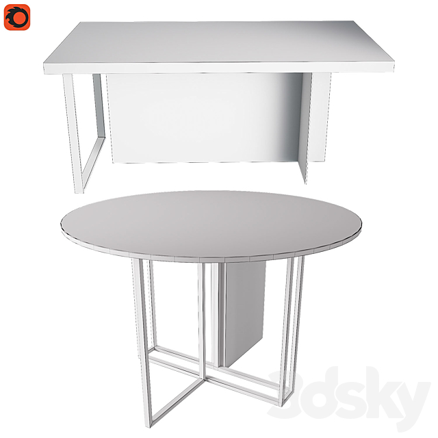 Dining table set 3DSMax File - thumbnail 4