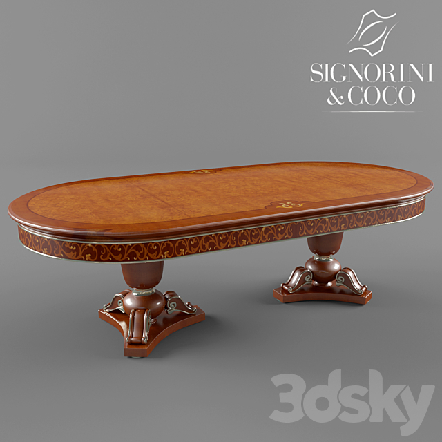 Dining table Signorini & Coco Bellagio 3DS Max Model - thumbnail 2