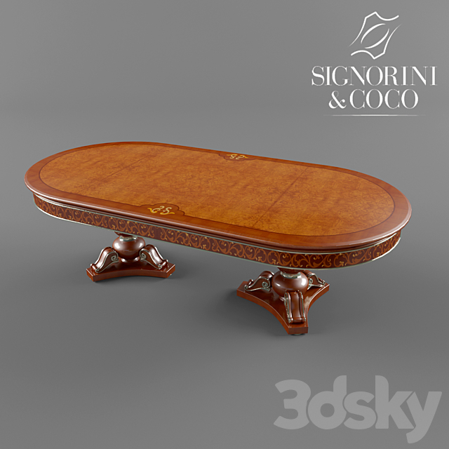 Dining table Signorini & Coco Bellagio 3DS Max Model - thumbnail 3