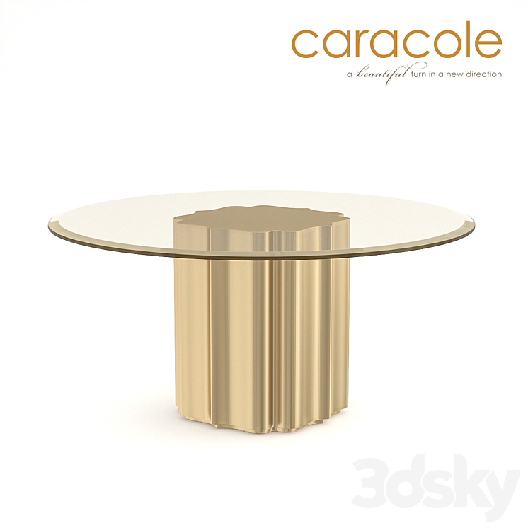 Dining table Strike Gold Caracole 3DS Max - thumbnail 1