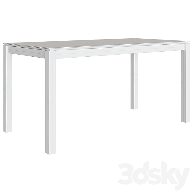 Dining table Taller Kitchen table 3DS Max Model - thumbnail 2