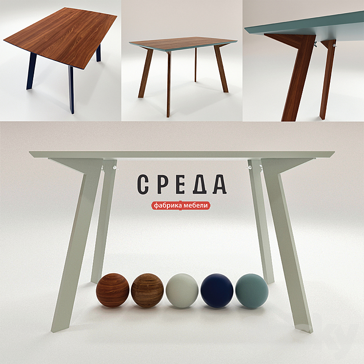 dining table TC1 3DS Max - thumbnail 1