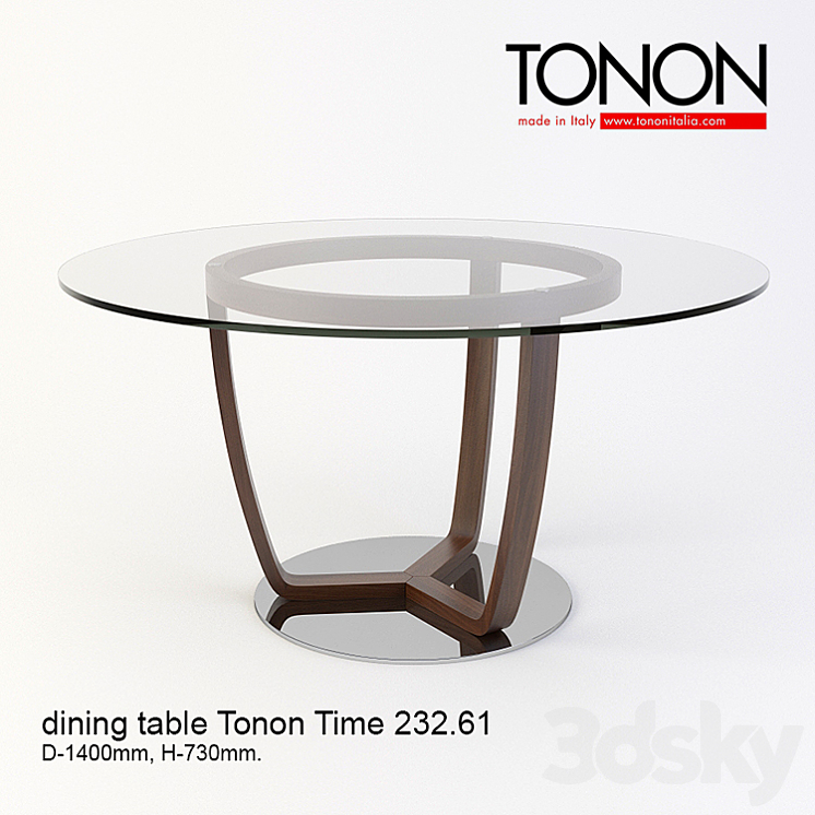 Dining table Tonon Time 232 3DS Max - thumbnail 1