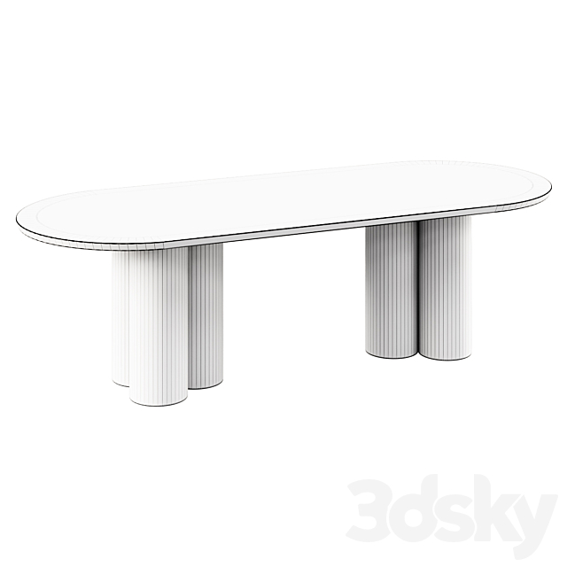 Dining table TOWNSVILLE 2 3ds Max - thumbnail 2