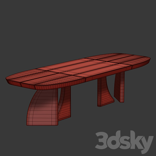 Dinner table 3ds Max - thumbnail 2